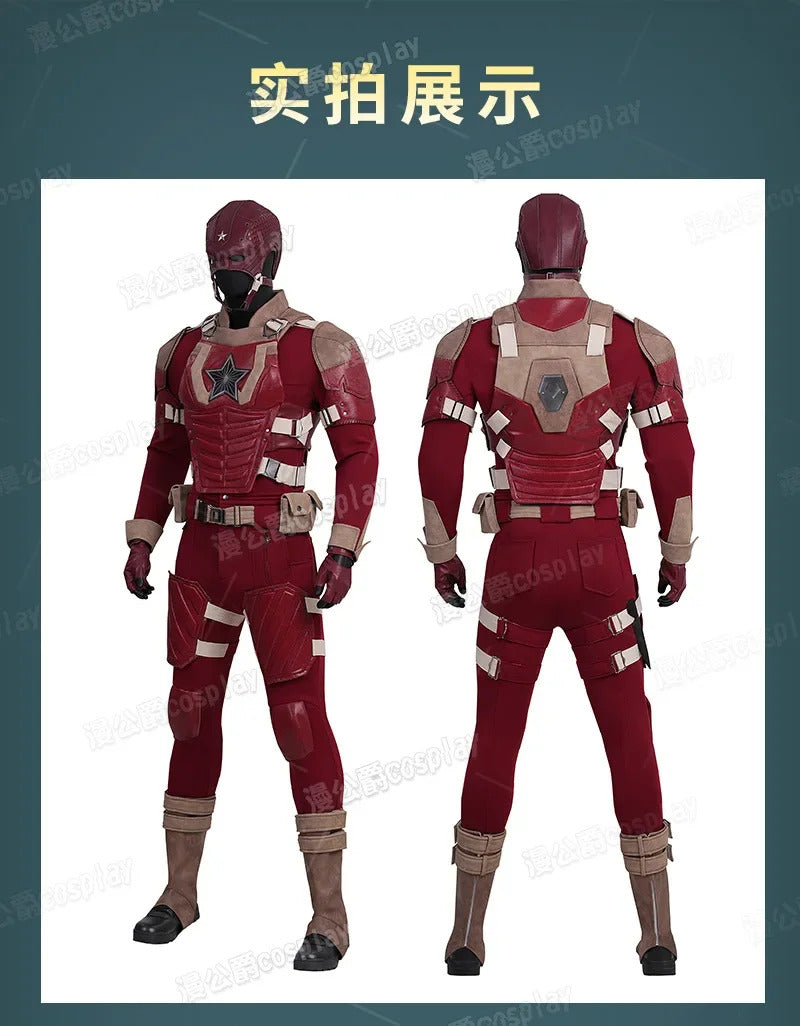 Movie Thunderbolts Red Guardian Cosplay Costume Uniform Halloween Carnival Party Christmas Play Role Clothes Clothing for Men