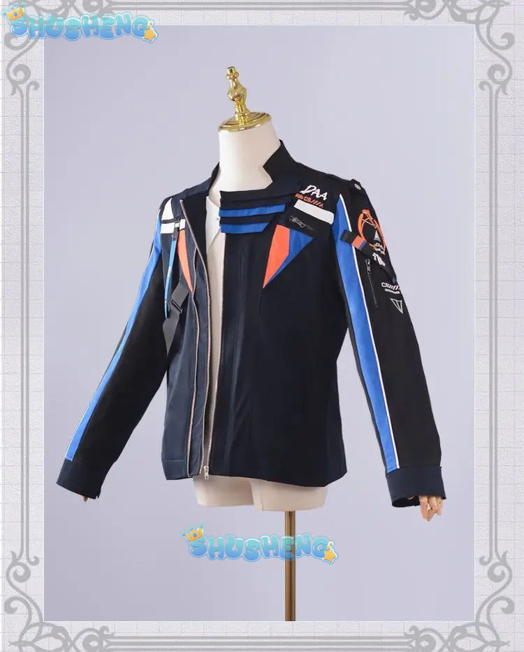 Game:Love And Deepspace Cosplay Caleb Childhood Friend Cos Costume Jacket Daywear Metal Square Necklace