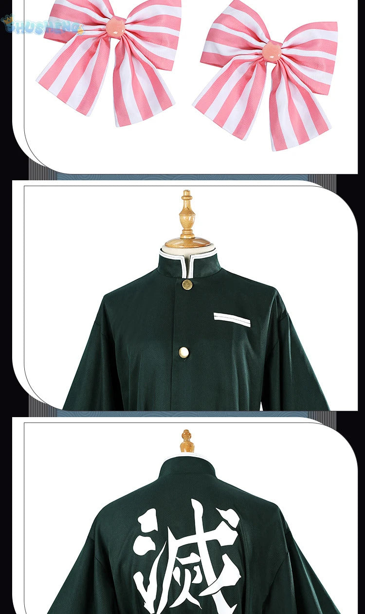 Anime Demon Slayer Kochou Kanae Tokitou Muichirou Kanroji Mitsuri Cosplay Costume Halloween Carnival man Woman Full Set uniform