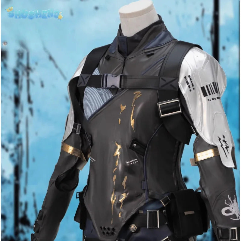 Wuthering Waves Calcharo Cosplay Costume Vest dress waist cover gloves waist bag props Halloween men women customized uniform