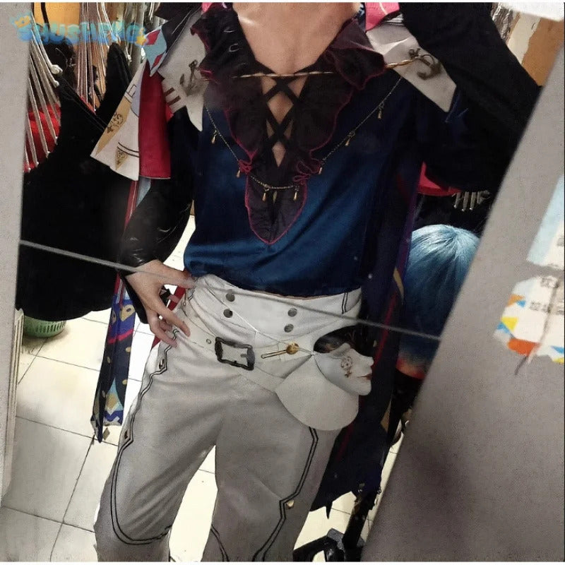 Game Wuthering Waves Brant Cosplay Costume Halloween party hat cloak wig prop set men women new handsome Brant uniform XS-XXXL