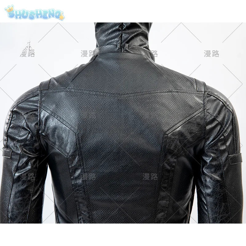 Superhero Matt Murdock Movie Daredevil 2 Cosplay Costume Halloween Men High Quality Leather Tight jumpsuit Gloves Props New Set