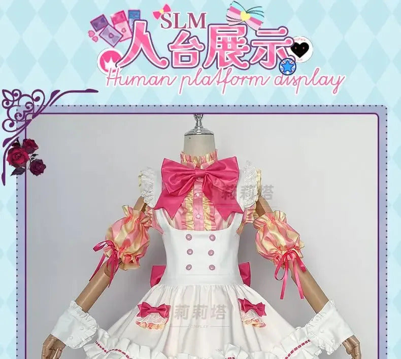 Anime Manaka Laala Pripara Cosplay Costume New Sweet Lolita Dress Wig Accessories Props Uniform Men and Women Cute Maid Set