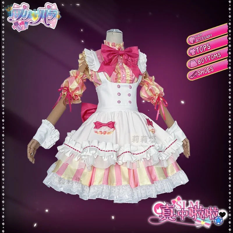 Anime Manaka Laala Pripara Cosplay Costume New Sweet Lolita Dress Wig Accessories Props Uniform Men and Women Cute Maid Set