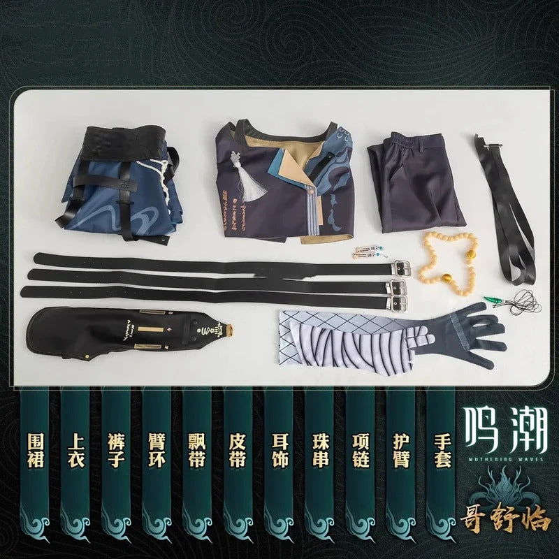 Wuthering Waves Geshu Lin Cosplay Costume Uniform Midnight Rangers Jiyan Jinzhou Huanglong Halloween Party for Women Men S-XXL