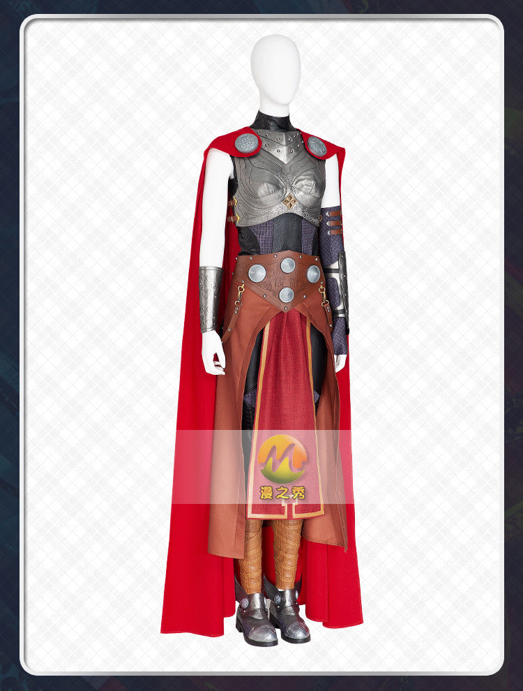 Lady Thor Jane Foster Cosplay Costume Love and Thunder Halloween Party Women's Thor Cape and Uniform Outfits