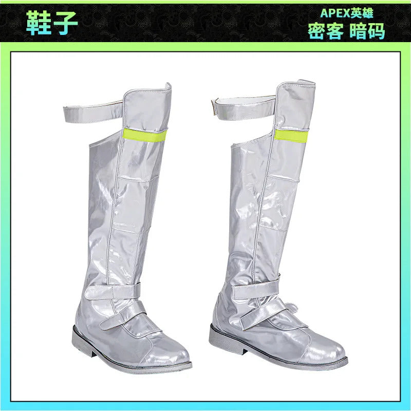 New Game Apex Legends Crypto Tae Joon Park Cosplay Costume Shoes, knee pads, props, Halloween party men's set complete set
