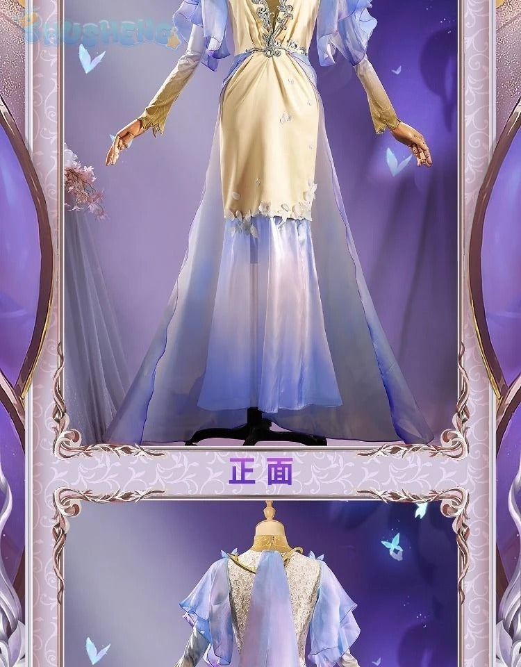 Vera Nair Perfumer Cosplay Game Identity Ⅴ Costume Gorgeous elegant dress prop and accessory set Halloween party Woman uniform