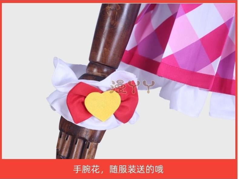 Aikatsu! Series Hoshimiya Ichigo Cosplay Costume Hair accessories tie accessories Halloween party pink cute Lolita uniform set