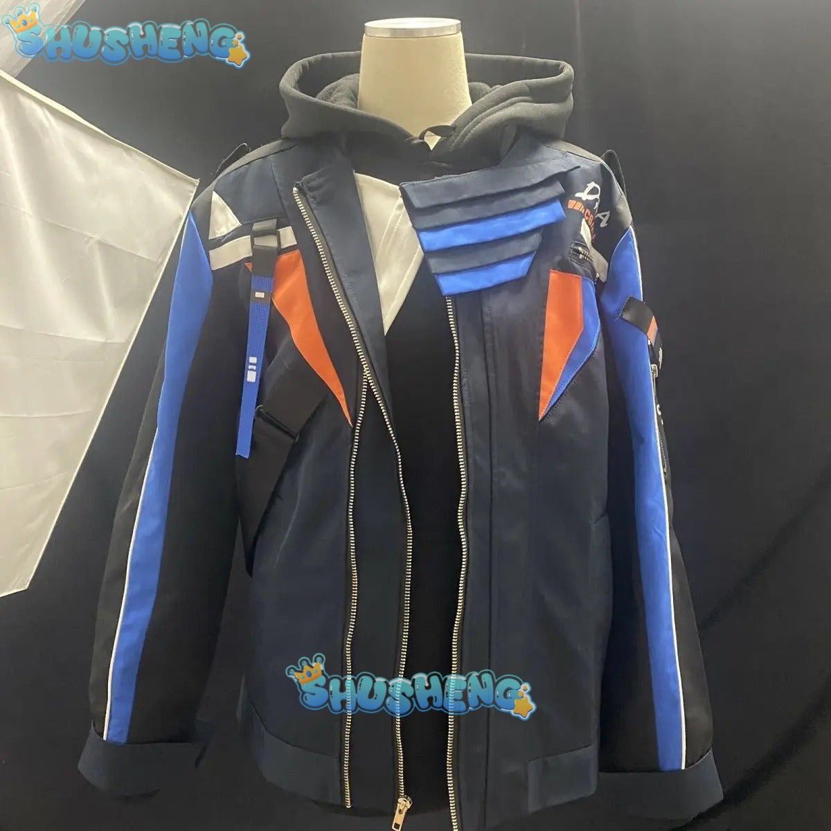 Game:Love And Deepspace Cosplay Caleb Childhood Friend Cos Costume Jacket Daywear Metal Square Necklace