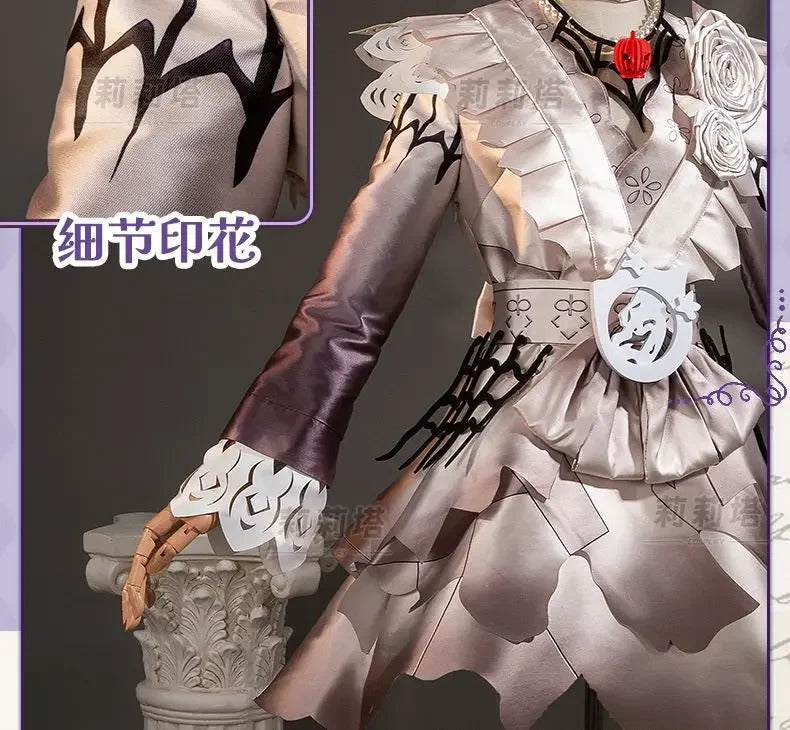 Shusheng-R Game Identity Ⅴ Tracy Reznik Mechanic Cosplay Costume Dress Crown Belt Accessories Prop Set Halloween Party Sweet Girl Uniform