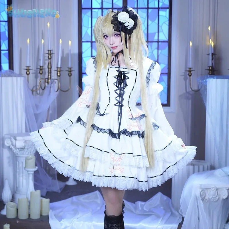 Tsukiyomi Utau Anime Shugo Chara Cosplay Costume Halloween Carnival Sweet Gothic Dress Wig Women Lolita Prop Accessories Uniform