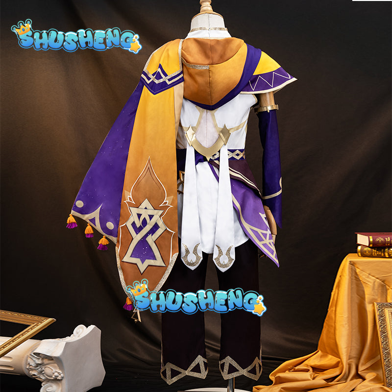 Anime Genshinimpact Sethos Cosplay Costume Albedo Wigs Suit Uniform Halloween Party Role Play Outfit for Men