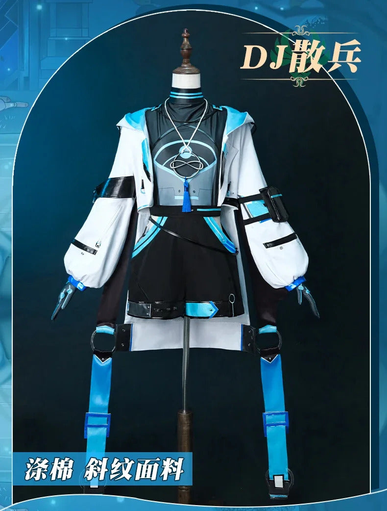 Genshin Impact Wanderer Balladeer Cosplay Kabukimono Costume Halloween Fashion DJ New Props Wig Accessories Men Women Uniform