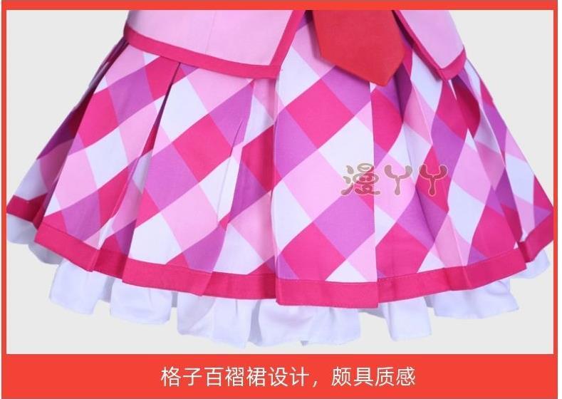 Aikatsu! Series Hoshimiya Ichigo Cosplay Costume Hair accessories tie accessories Halloween party pink cute Lolita uniform set