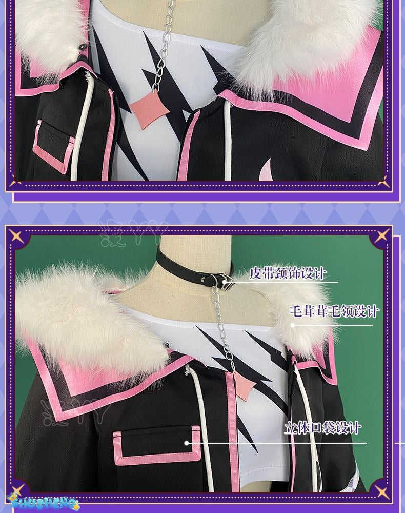 YouTuber VTuber Mococo Abyssgard Cosplay Costume Party Suit Top Skirts Halloween Uniform Anime Clothing Custom Made Shoes