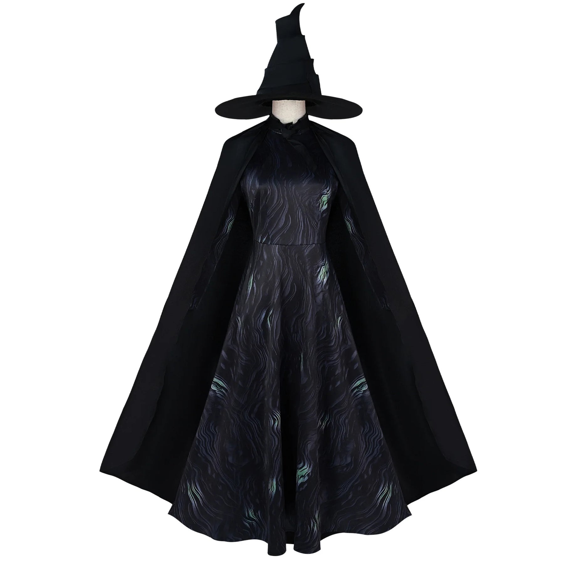 Anime movie magic witch Elphaba Glinda cosplay wicked uniform dress pink black lolita dress wigs hat Halloween party Shusheng