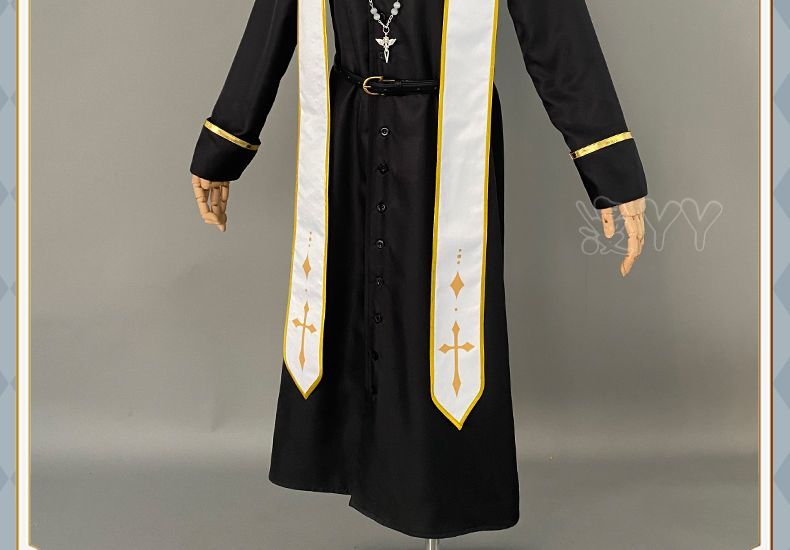Anime VTuber Kanae nijisanji Uniform Any Size Cosplay Costume Priest Costume With Necklace