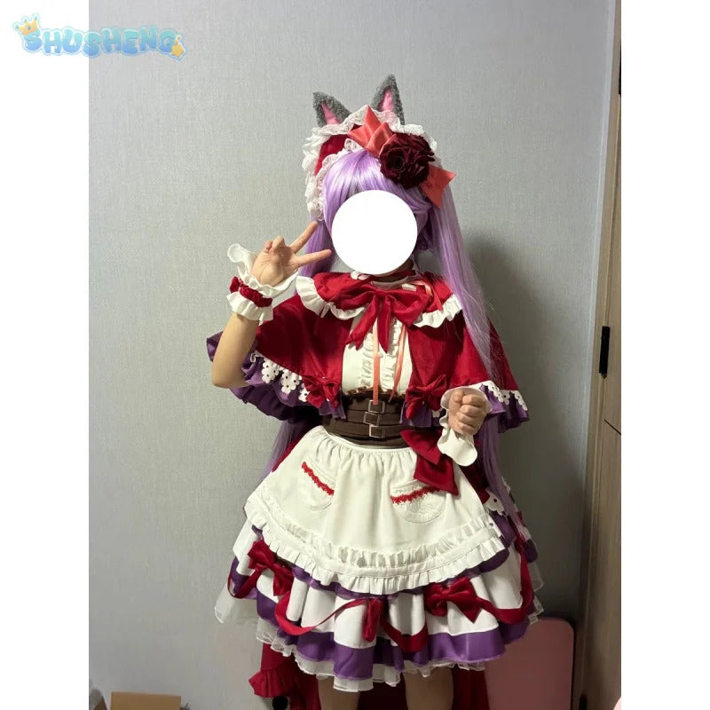 Manaka Laala cosplay 10th Anniversary Christmas red lolita dress Anime Pripara costume party gift girl accessories sweet new set