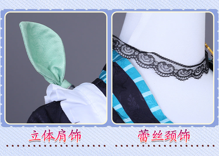 Anime Virtual Idol Pomu Rainpuff Cosplay Costume NIJISANJI EN Lazulight Member Maid Attire Lolita Woman Kawaii Party Suit