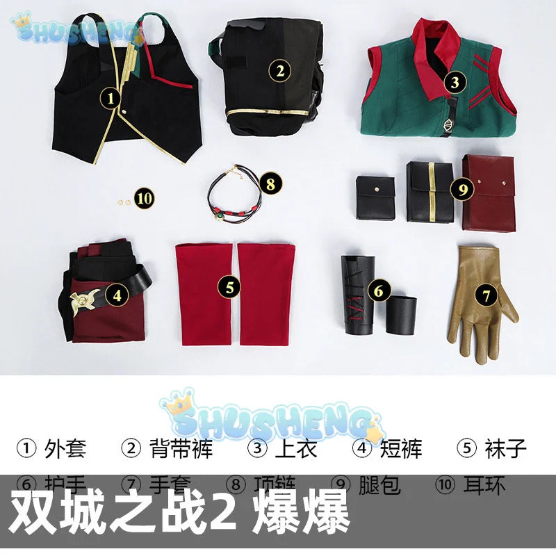 Arcane Season 2 Jinx Cosplay Costume BAOBAO Overall Uniform Halloween Carnival Party Christmas Play Role Clothes Clothing