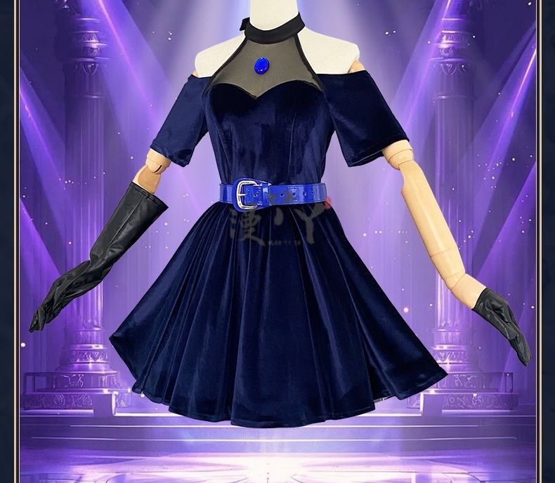 Anime Alien Stage Cosplay Mizi Cosplay Costume Wig Halloween Anime Clothes Game Outfits Stage Black Gorgeous Dress Women
