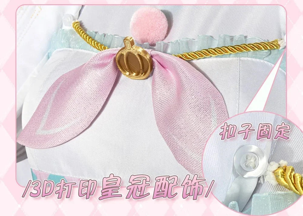 Anime BanG Dream! Kokoro Tsurumaki Cosplay Costume Dress Hat Glove Coat Hat Props Full Set Halloween Sweet Woman Lolita Uniform
