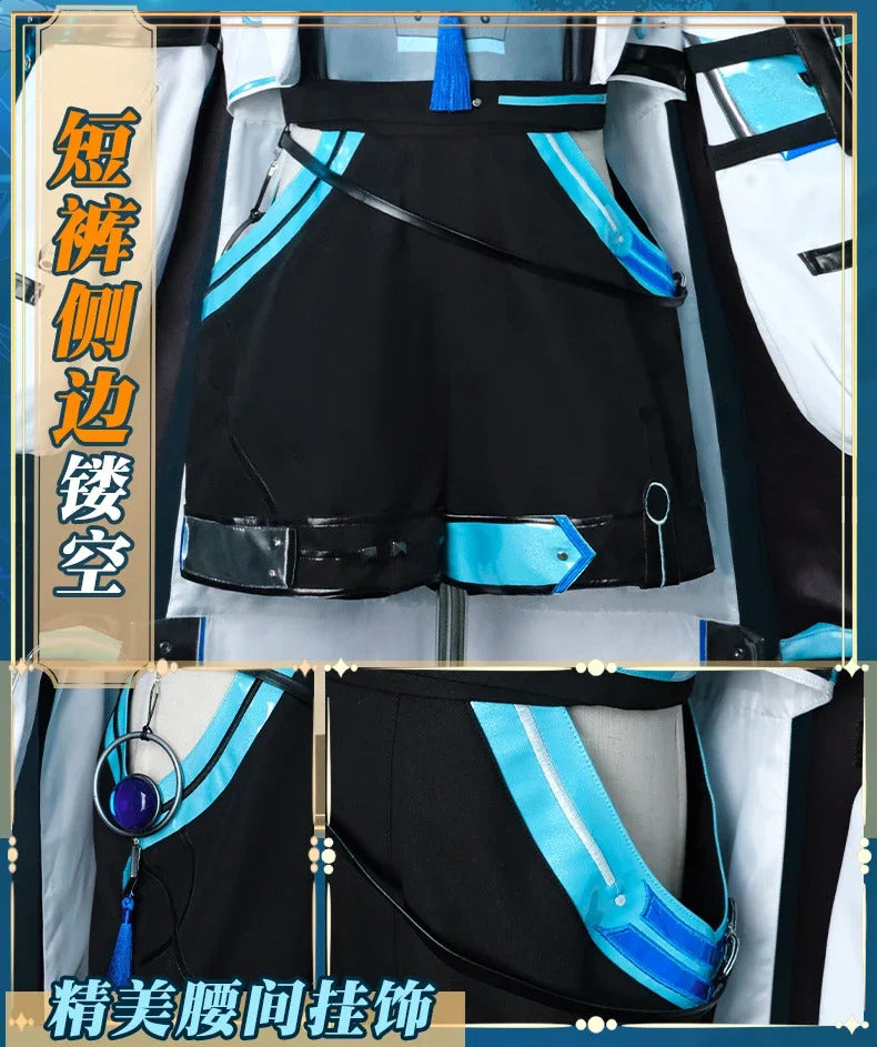 Genshin Impact Wanderer Balladeer Cosplay Kabukimono Costume Halloween Fashion DJ New Props Wig Accessories Men Women Uniform