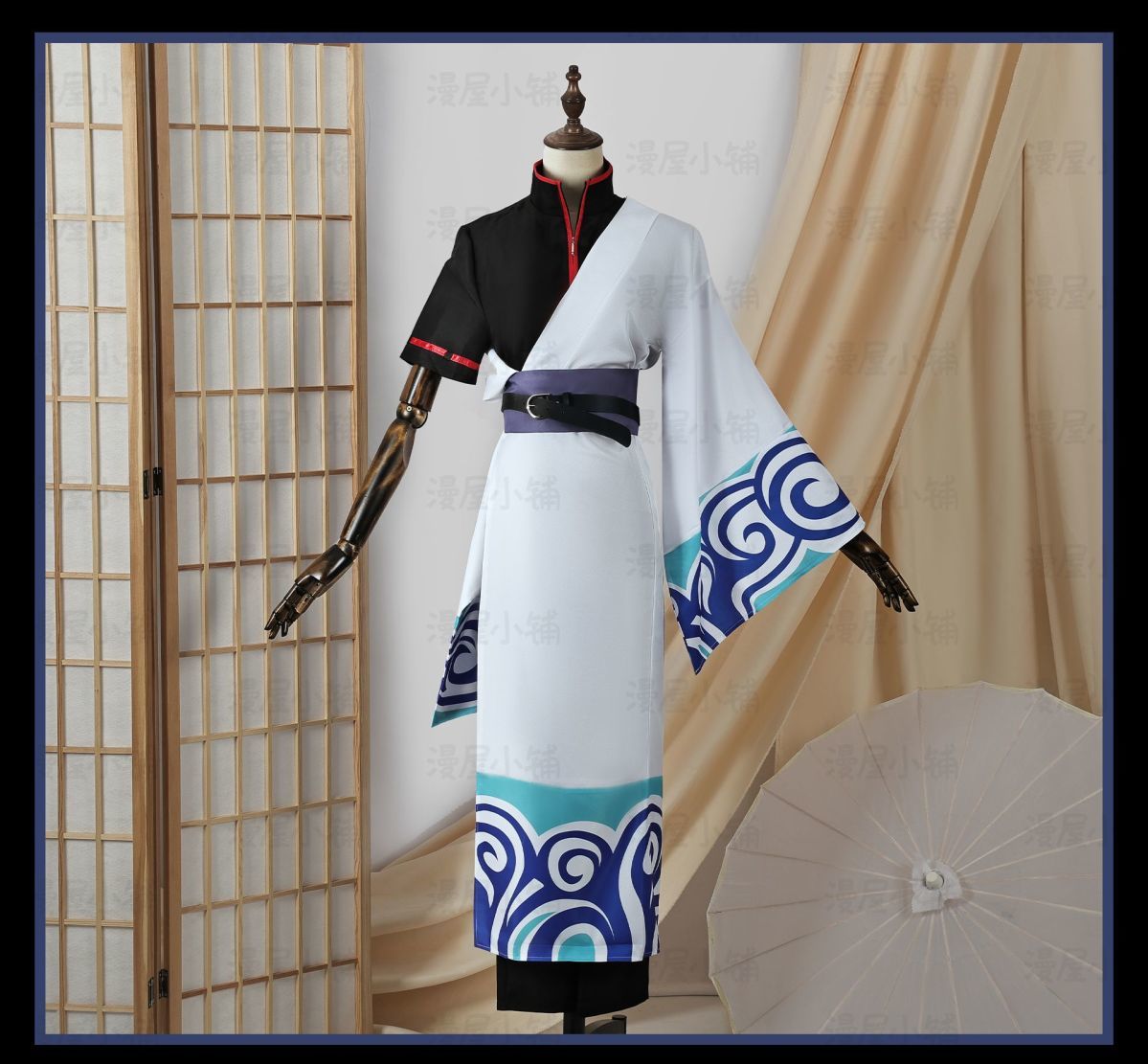 Gintama Anime Sakata Gintoki Cosplay Costume Wig Kimono Top Pants Cos Convention Halloween Christmas
