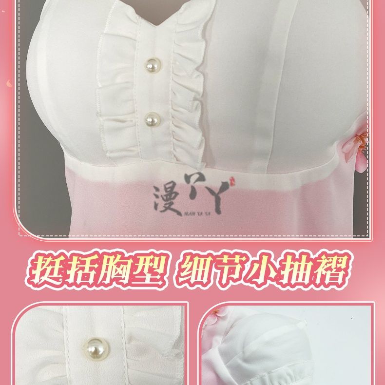 Anime Yosuga No Sora Kasugano Sora Cosplay Costume Girl Sweet Lolita Dress Pajamas Summer Nightgown Ruffle Nightwear Clothes