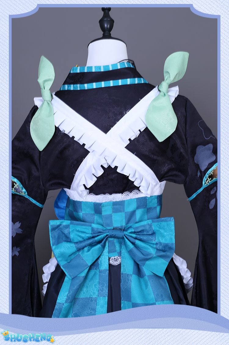 Anime Virtual Idol Pomu Rainpuff Cosplay Costume NIJISANJI EN Lazulight Member Maid Attire Lolita Woman Kawaii Party Suit
