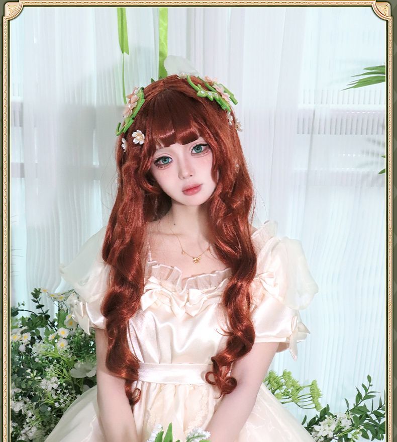 Eurydice Little Girl Cosplay Game Identity V Costume Girl Memory Alice Dress Headgear Wig Set Halloween Party Outfit Women