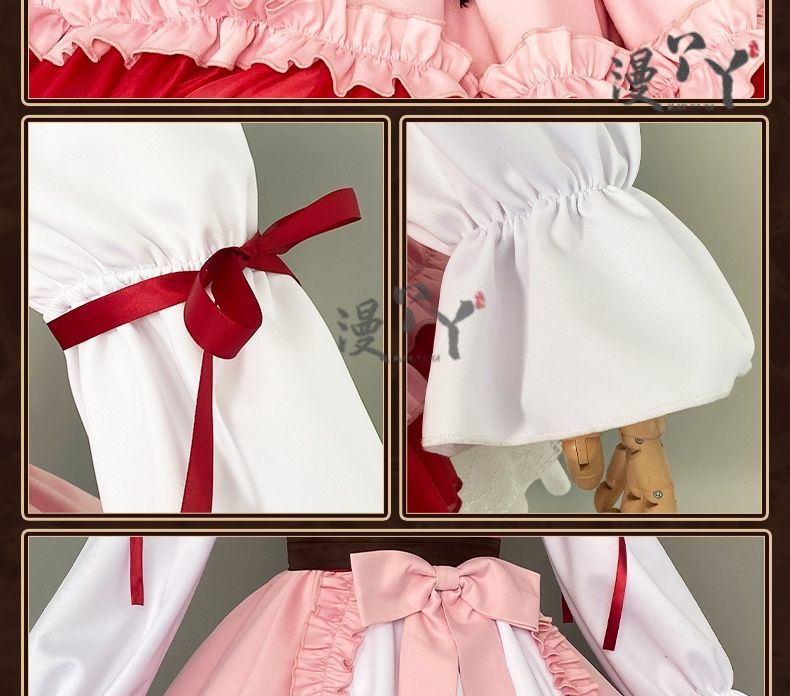 Honkai Impact 3 Cosplay Elysia Blossoming Spring Dress Lolita Cosplay Costume With Bow Game Halloween Costume