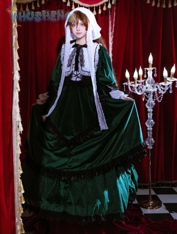 Amine Rozen Maiden Sui sei seki Cosplay Costume Mercury Lampe Dress Halloween Party Gorgeous Lolita Girl Dress Up Dress