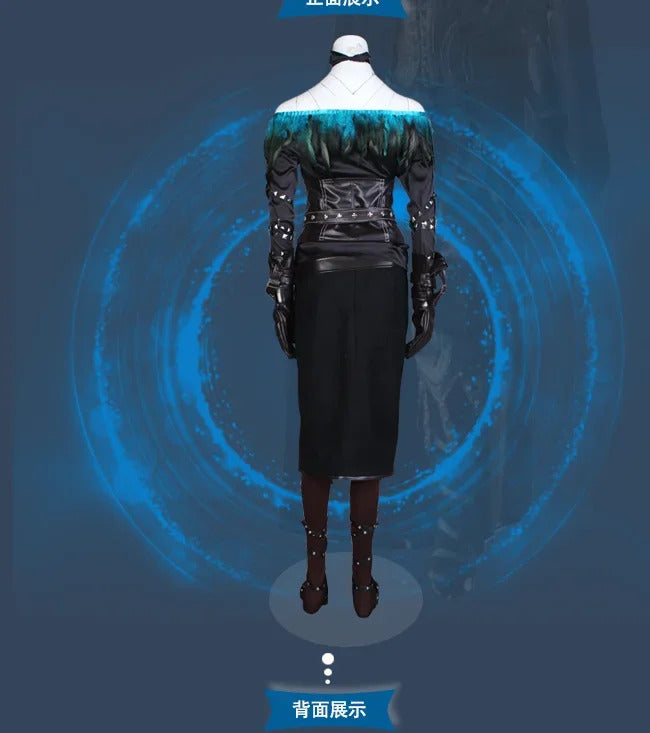Witcher 3 Wild Hunt Cosplay Yennefer of Vengerberg Costume Cloak apron gloves waistband Full set Halloween Party Woman uniform