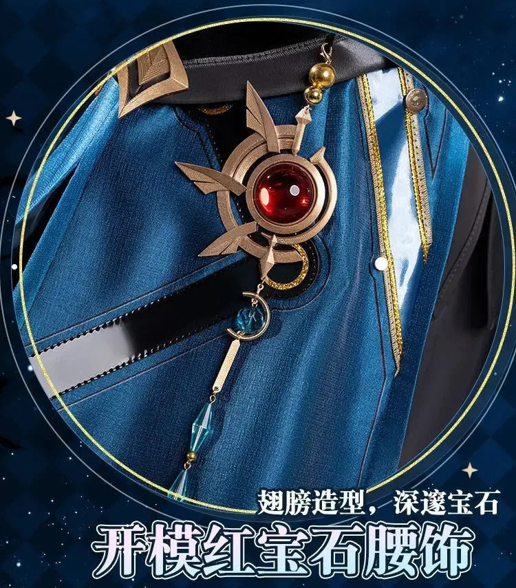 Honkai Star Rail Anaxa Cosplay Costume Uniform Earrings Anaxagoras Grove of Epiphany Amphoreus Halloween Party for Women Men