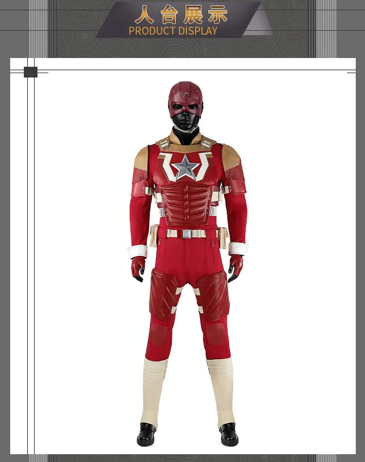 Movie Thunderbolts Red Guardian Cosplay Costume Uniform Halloween Carnival Party Christmas Play Role Clothes Clothing