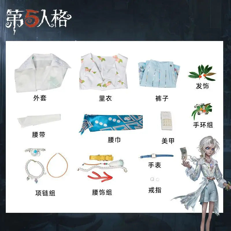 Identity Ⅴ Joseph Desaulniers Photographer Cosplay Costume Halloween summer beach casual uniform jacket shorts necklace prop set