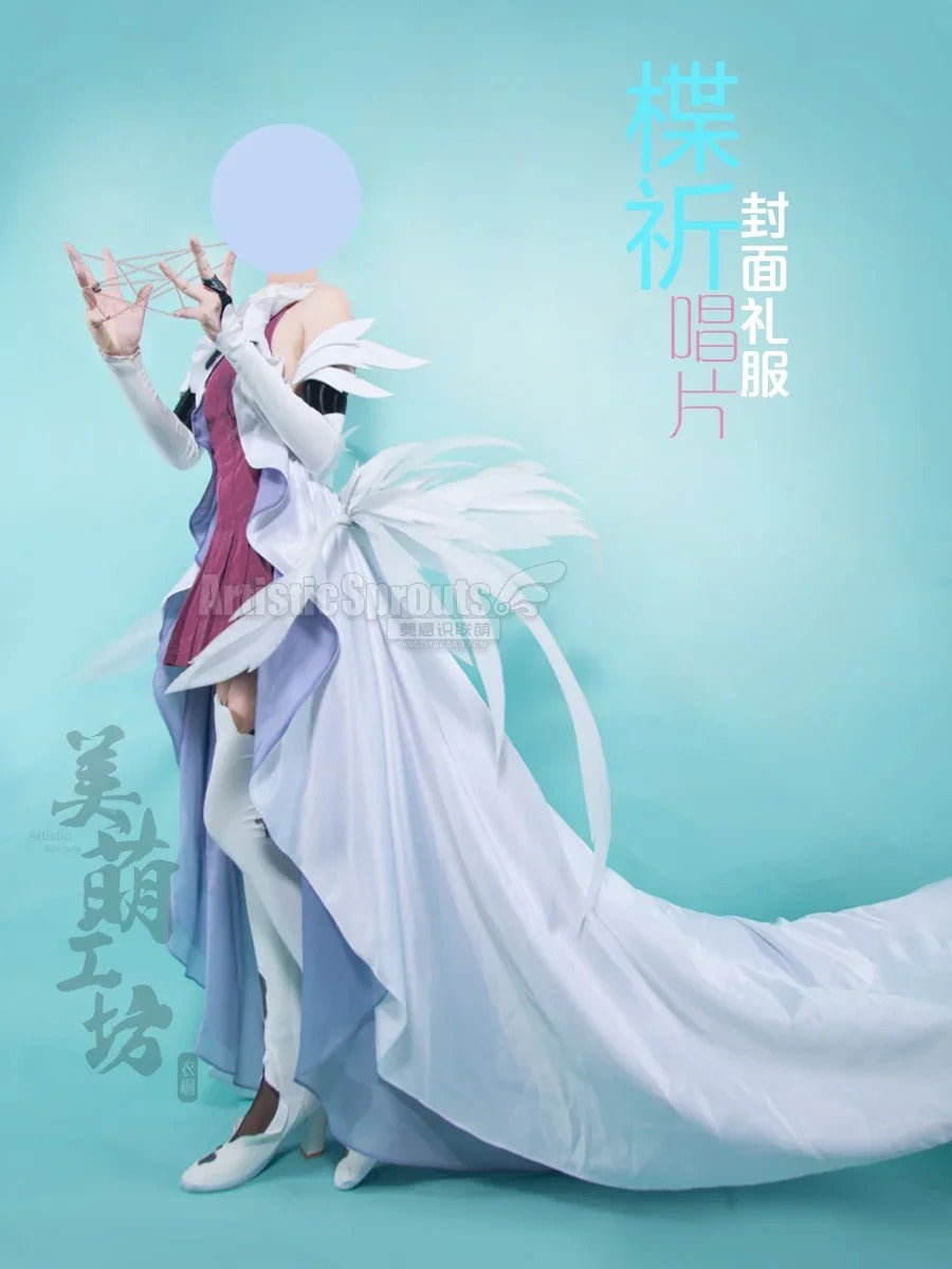Anime Guilty Crown Inori Yuzuriha Cosplay Costume Women's new elegant Halloween party dress wig accessories props uniform set