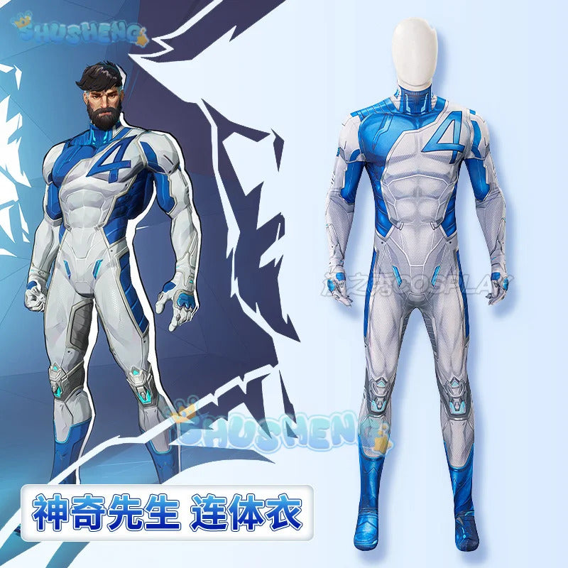 Mister Fantastic Cosplay Costume Reed Richards Uniform Halloween Carnival Party Christmas Play Role Clothes Clothing for Men
