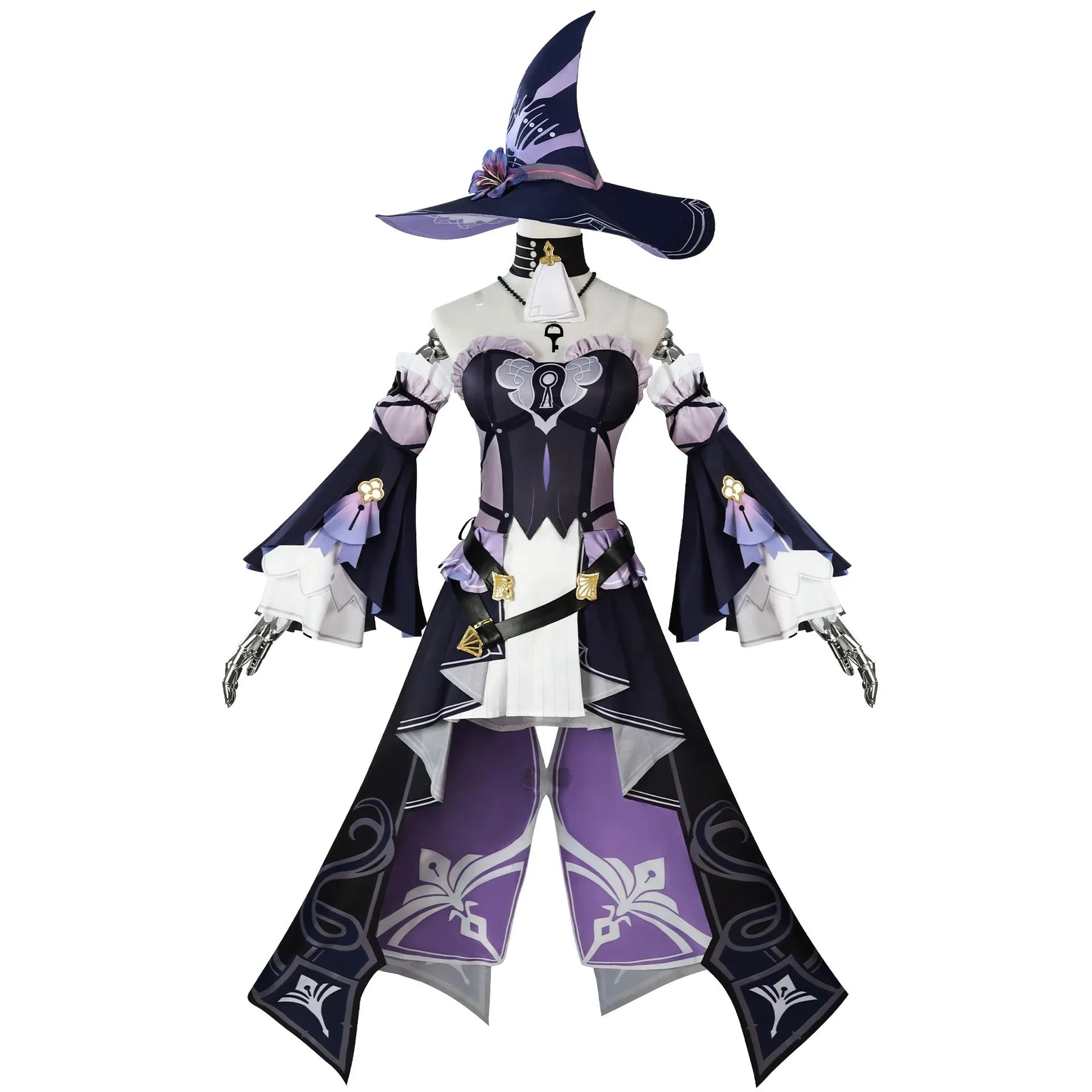 Honkai Star Rail The Herta Cosplay Costume Wig Dress Hat Headwear Necklace Uniform Halloween Party for Women Girls Props