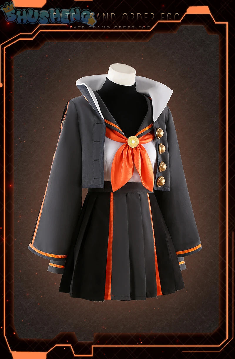 FGO Kishinami Hakuno Fate grand Order Cosplay Costume Hat tie short skirt sweet JK uniform campus sailor Halloween party suit