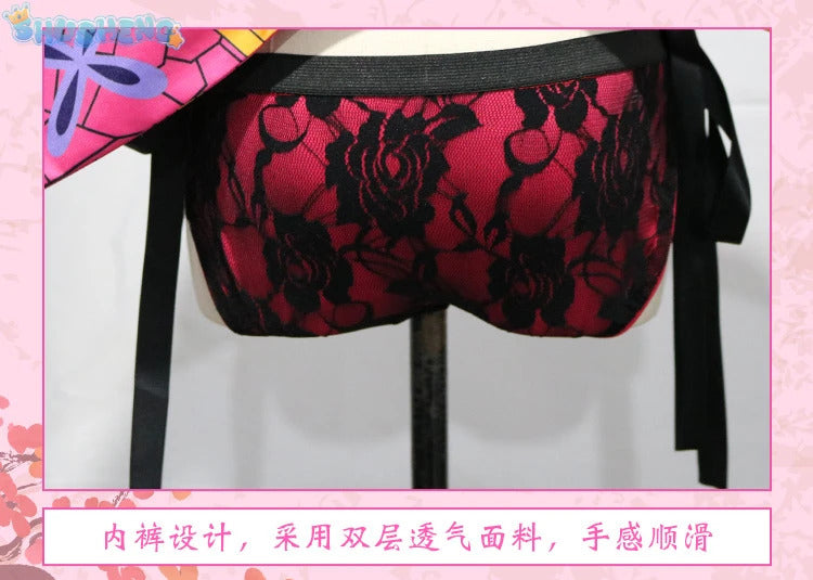 Daki cosplay costume hair pins tattoo wig anime cosplay upper moon 6 sexy kimono dress party Daki outfit Women