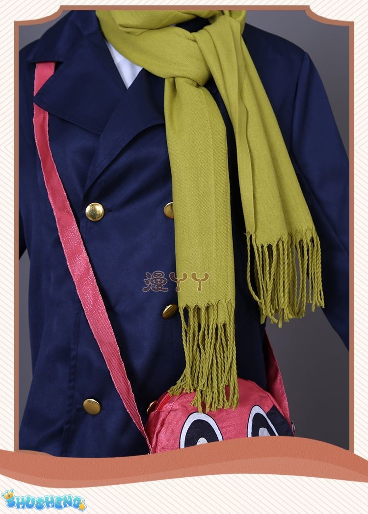 Anime Bungou Stray Dogs Yumeno Kyusaku Cosplay Costume and Doll Toy Hat Backpack Scarf Full Set Custome Made