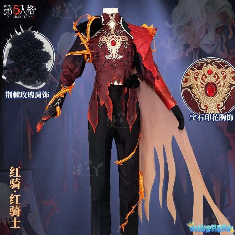 Game Identity V Mechanic Red Knight Cosplay Costume Richard Sterling Cosplay Suit Halloween Uniform Anime Clothing Custom Made