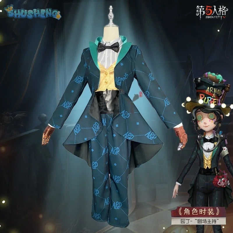 Shusheng-N Game identity Ⅴ Emma Woods Gardener Cosplay theater host costume hat shirt jacket gloves socks set Halloween fashion new uniform