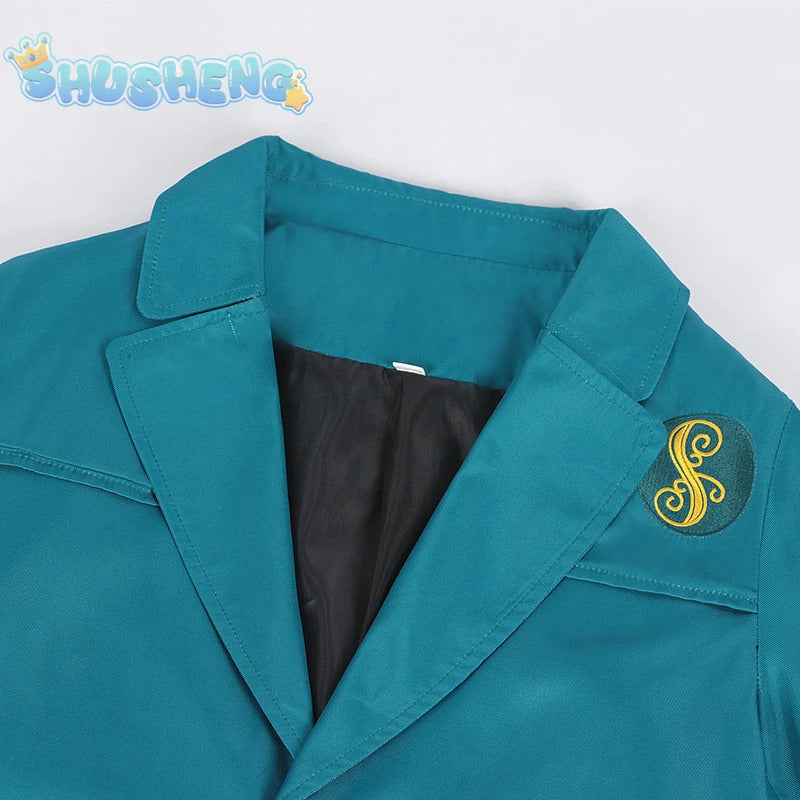 Movie Wicked Elphaba Cosplay costume Coat, shirt, apron, vest, tie, campus uniform Halloween party Elphaba Woman Man set S-XXL
