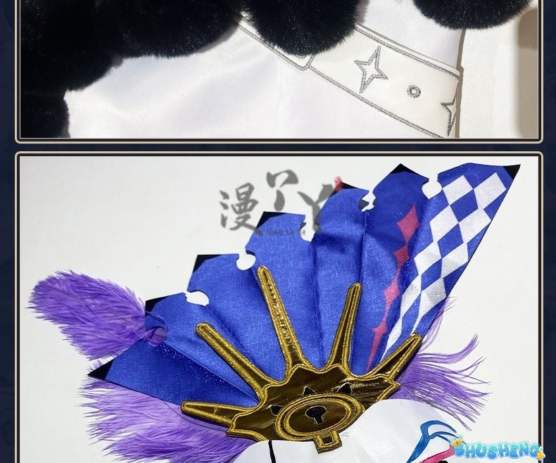 Game Wuthering Waves ROCCIA Cosplay Costume ROCCIA Wig Two Tail Women Girl Halloween Performance Stage Roleplay Uniform