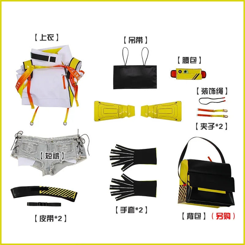Shusheng-R NIKKE:The Goddess of Victory Elegant Cosplay Elegg Costume Coat waist bag shorts gloves belt accessories Halloween sweet set
