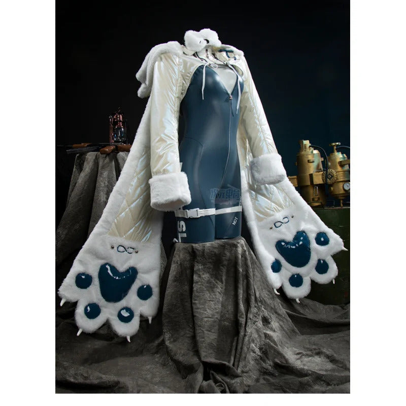 Shusheng-R Game NIKKE:The Goddess of Victory Neve Cosplay Costume Tight leather jumpsuit coat hat Halloween carnival sweet uniform Neve set